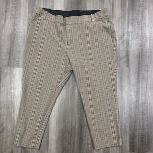 Ava&Viv•Women’s Plus Size Plaid Pants•Size 24W•Tan, blue, and brown